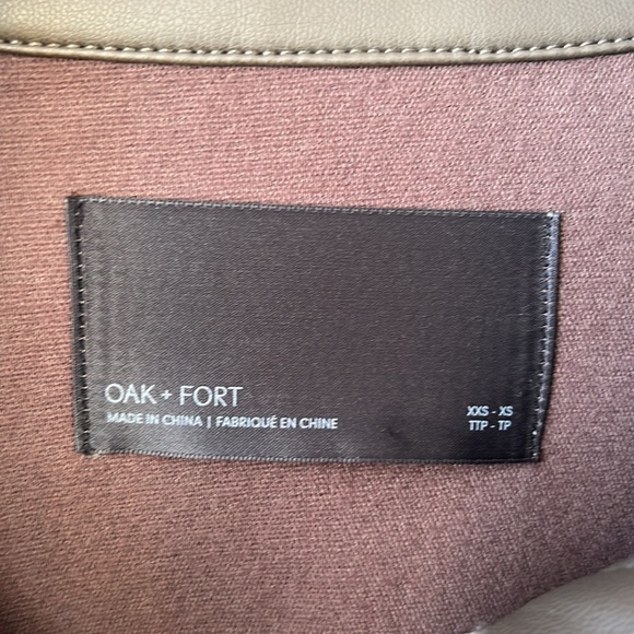 Oak+Fort Faux Leather Shacket- XXS-XS - Picture 3 of 11